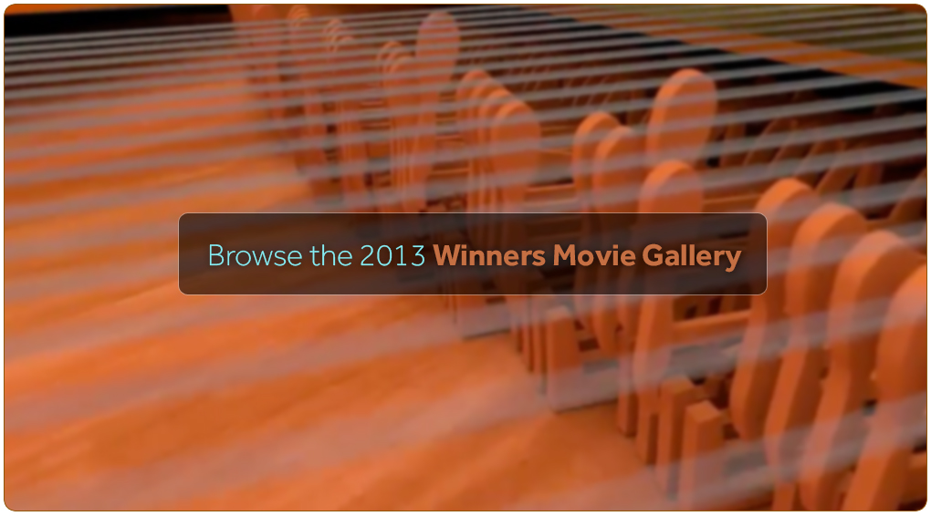 Browse 2013 Winners Gallery in categories KS2, KS3 etc. Click on image to see the movie
