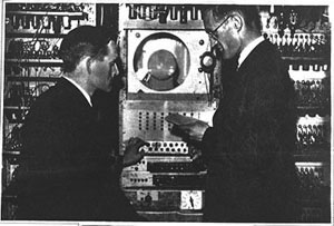Kilburn and Williams at the Manchester Mark 1 Console